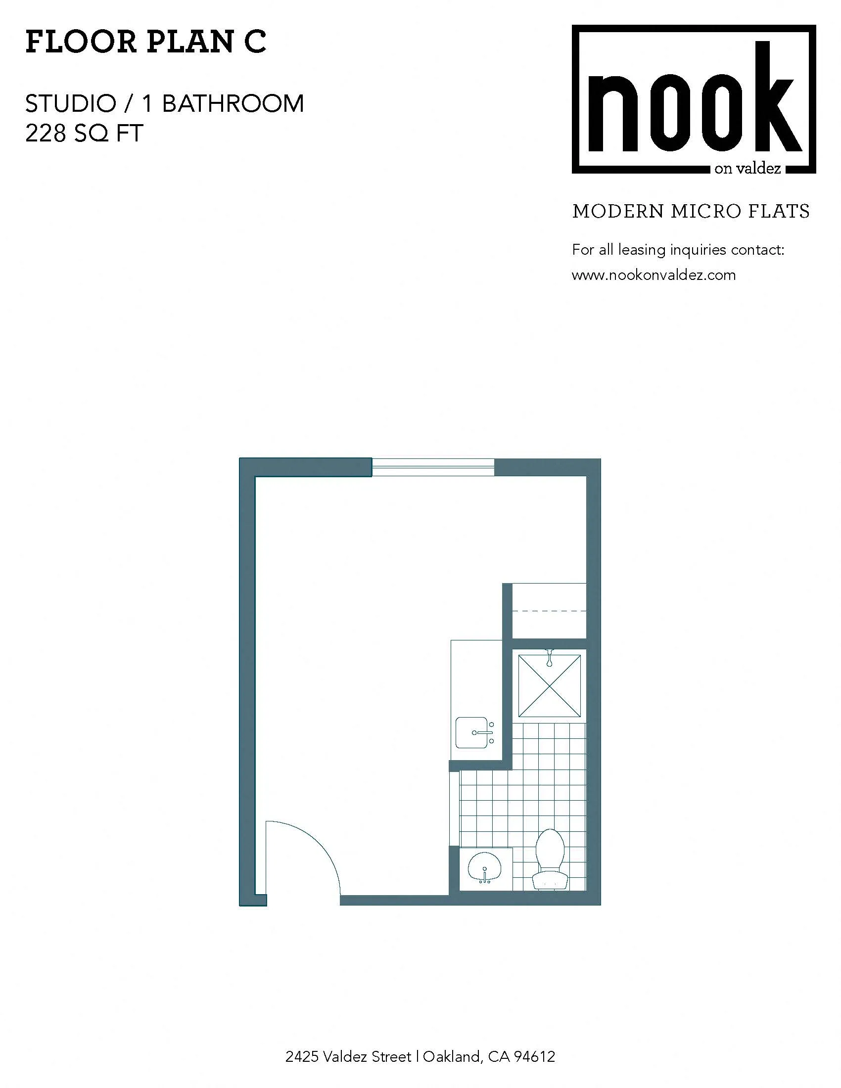 FLOOR PLAN C – studio floor plan